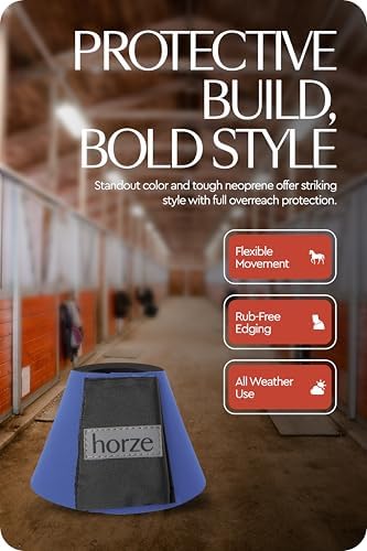 HORZE Pro Overreach Bell Boots for Horses, Neoprene Pair Horse Bell Boots