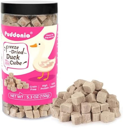 Freeze Dried Duck Treats for Dogs & Cats, 5.3 oz
