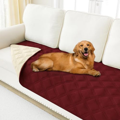 Smiry Waterproof Dog Bed Cover, Reversible Pet Blanket for Sofa Couch