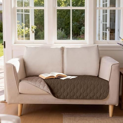 gogobunny Waterproof Loveseat Cover, Reversible Dog Cat Blanket for Couch