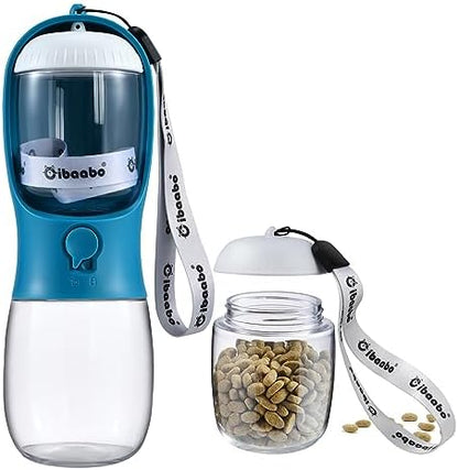 Cibaabo Dog Water Bottle Portable with Food Container & Filter for Travel