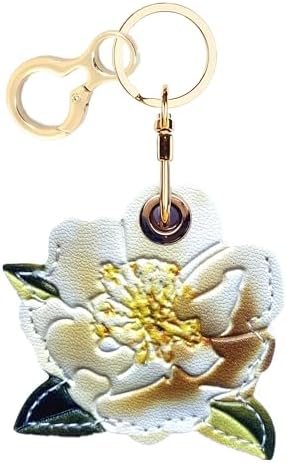 BORKUANA PU Leather Keychain Holder Protective Case Compatible with AirTag