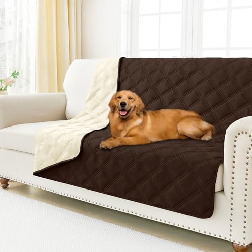 Smiry Waterproof Dog Bed Cover, Reversible Pet Blanket for Sofa Couch