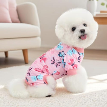 XPUDAC 4 Pack Dog Pajamas Summer Dog Pjs for Small Dogs Pet Outfits, XL