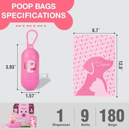 Dog Poop Bags Rolls with Dispenser, Extra Thick Doggie Pet Waste Bags