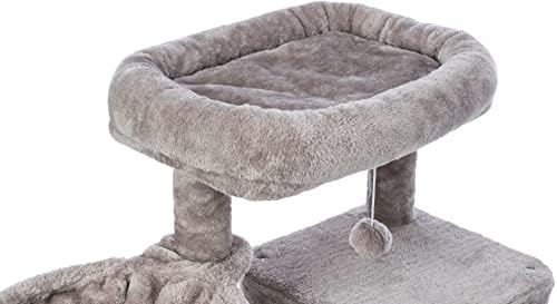 TRIXIE Pepito 39.4" Cat Tower, 3-Level Cat Tree with Sisal Scratching Posts and Ramp, Plush Condo and Hammock
