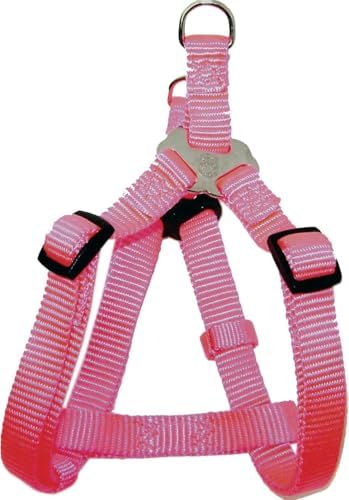 Hamilton Adjustable Nylon Step-in Dog Harness, MD 3/4" x 20-30", Hot Pink