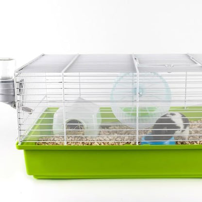 10 Pcs Pet Cage Liner 15.7'' x 6'', Cage Urine Guard Side Lining Clear Sheet with 50 Pcs Stainless Steel Zip Ties, Anti-Urine Side Lining Sheet for Rabbit Guinea Pig Hamster Ferret Chinchilla