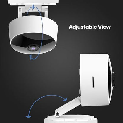 Feit Electric Indoor Security Camera with Motion Detection, 30ft. Night Vision, 360° Adjustable Head, 2.4GHz WiFi, 2-Way Audio, 1080p HD, Works with Alexa & Google Asst, Plug-in, White - CAM1/WIFI
