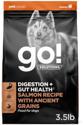 Go! Solutions Digestion + Gut Health Salmon Dry Dog Food, 3.5 lb