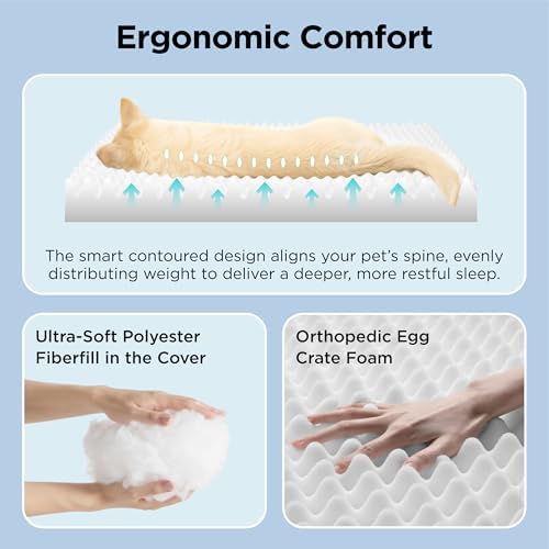 Bedsure Cooling Dog Bed Medium Size Dog,Breathable Pet Summer Bed, 30 Inch
