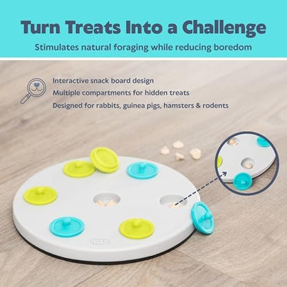 Trixie Rabbit Snack Board, Interactive Toy, Small Animal Puzzle, Mental Stimulation, Rabbit, Ferret, Bunny, Chinchilla
