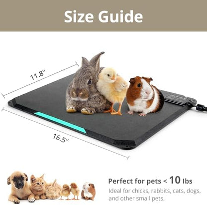 Outdoor Cat Heating Pad, Waterproof Housing, 16.5" x 11.8", 35W