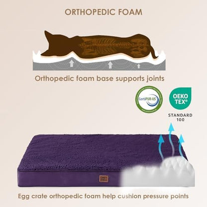 EHEYCIGA Orthopedic Dog Bed Medium with Removable Washable Cover, 30x20