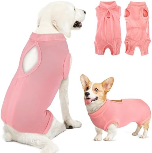 Lukovee Recovery Suit for Dogs, Onesie Spay Neuter Surgery Suit Female Male