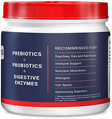 Geneflora Digestive Enzymes Prebiotics & Pet Probiotics 125 Grams, Unflavored, 2 Pack