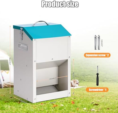 PKNYBZN Automatic Dog & Cat Feeder, 14L Outdoor Gravity Dog Feeder Use