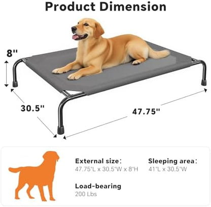 Simple Trending Raised Dog Bed for Large Dogs, Waterproof XL Dog Cot