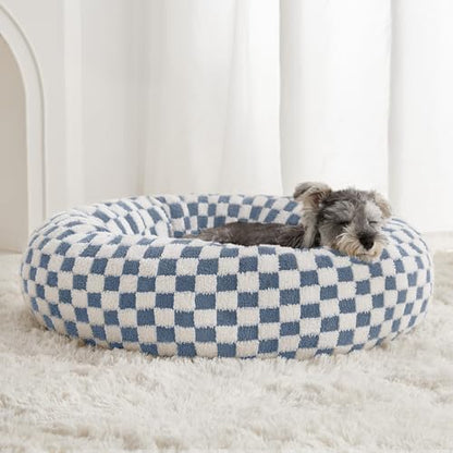BFPETHOME Small Washable Cozy Donut Dog Beds for Dogs