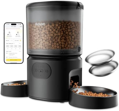 Automatic Cat Feeder for 2 Cats, Dual Cat Feeder with 5G WiFi APP