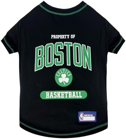 Pets First NBA Licensed Hoodies & T-shirt for Dogs & Cats, Boston Celtics, Small