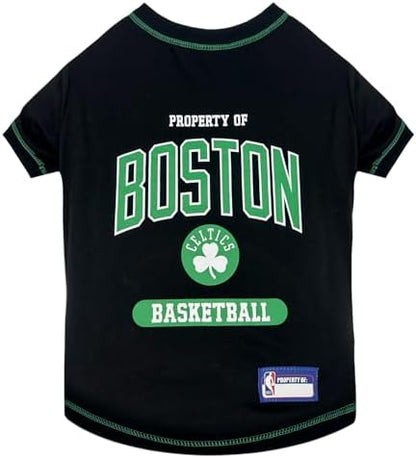 Pets First NBA Licensed Hoodies & T-shirt for Dogs & Cats, Boston Celtics, Large