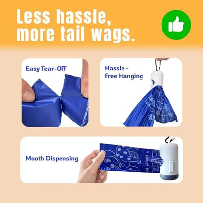 Compostable Dog Poop Bags BPI Certified Biodegradable Pet Waste Bags Leak-Proof Thickened and Opaque Eco Design (16 rolls 240 bags)