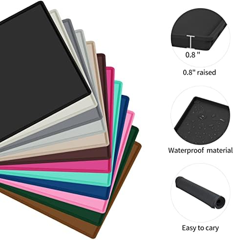 Silicone Dog Food Mat Waterproof Pet Feeding Tray for Medium and Large Dogs