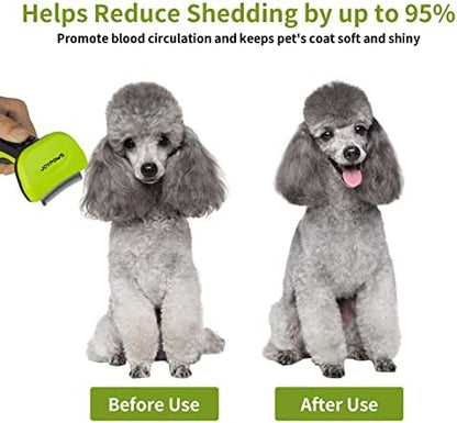 Upgraded Pet Self Cleaning Grooming Brush Curved Deshedding Tool