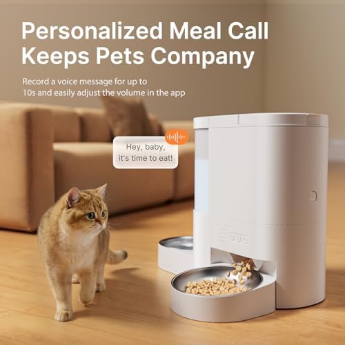 Automatic Cat Feeder and Water, App Remote Control Cat Food Dispenser, 7L