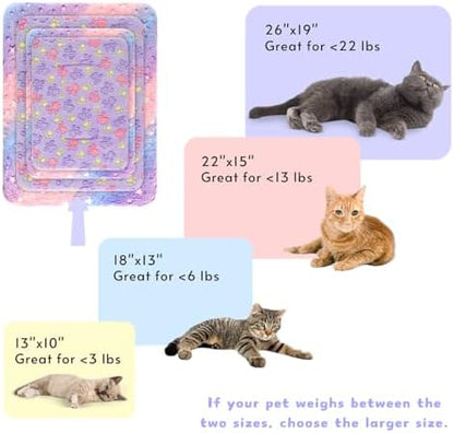 2 Pack Cat Blanket for Indoor Cat, Warm Calming Kitten Beds