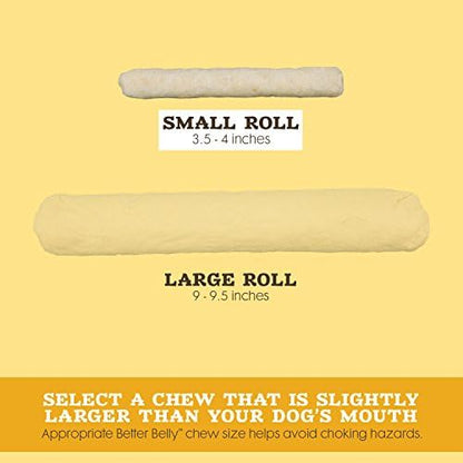 Better Belly Highly Digestible Rawhide Dental Chews, Treat Your Dog to a Chew with NO Artificial Colors or Flavors, 10 Count (Pack of 2)