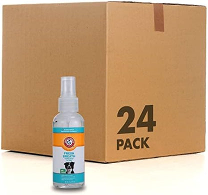Arm & Hammer Dog Oral Care Breath Spray, Mint Flavor, 4 Fl Oz Bottle, 24-Pk