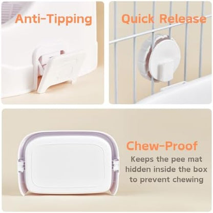 Rabbit Litter Box, Small Animals Litter Tray for Cage Detachable Bedding Litter Pan Potty Toilet Trainer Corner for Pet Rabbits Guinea Pigs Hamsters Chinchillas (Green)