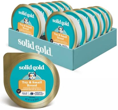Solid Gold Small Breed Chicken Wet Dog Food Topper, Adult & Puppies, 12ct