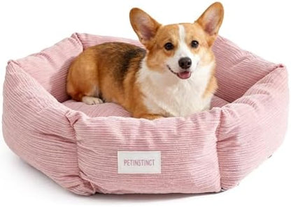 Pet Bed for Cats and Medium Dogs, 30" Large Cat Bed, Pink