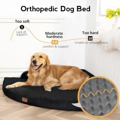 MEKIY Orthopedic Waterproof Dog Bed with Sides for Large Medium Dogs