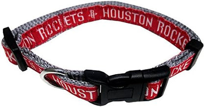 Pets First NBA PET Collar HOUSTON ROCKETS Dog Collar, Size Large Basketball Team Collar for Dogs & Cats. A Shiny & Colorful Dog & Cat Collar Licensed by the NBA