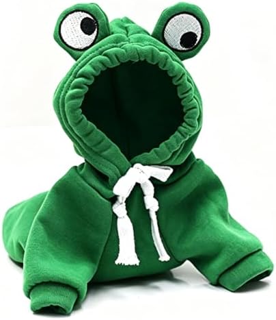 Warm Dog Winter Clothes Cute Dog Coat Hoodie, Green, XXL