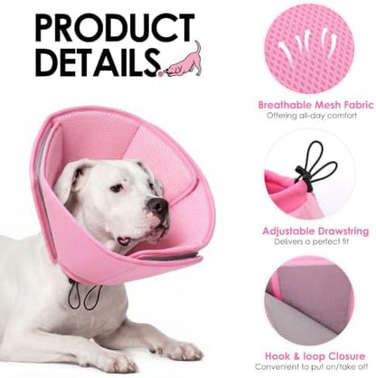 AOFITEE Soft Dog Cone Collar Anti-Lick, Dog Cone Alternative After Surgery