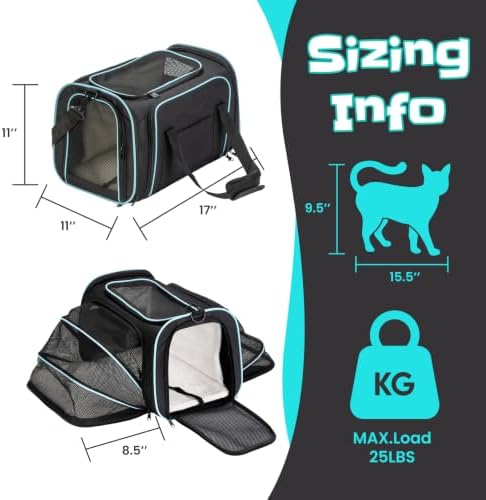 Soft-Sided Expandable Small Dog Carrier, Airline Approved for Traveling