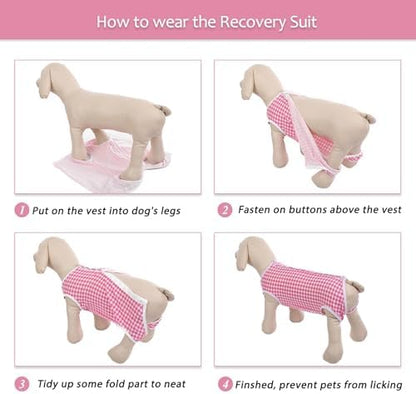 Kuoser Surgical Recovery Suit for Dogs Cats, E-Collar Alternative