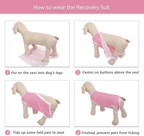 Kuoser Surgical Recovery Suit for Dogs Cats, E-Collar Alternative