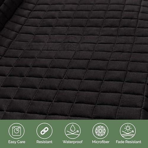 Elegant Comfort Premium Pet Car Seat Cover for Back Seat, Luxury Microfiber Car Seat Protector, Heavy Duty and Durable, Non-Slip and Waterproof Car Seat Cover for Trucks, Cars, and SUVs, Black