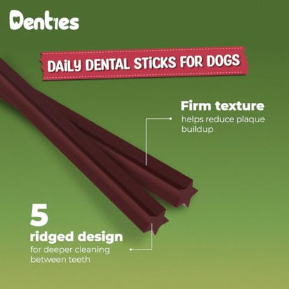 Dental Chews for Dog, Dental Sticks for Small Dogs (up to 22 lbs) – Vet-Recommended Teeth Cleaning Treats, Fresh Breath, Plaque & Tartar Control, Chicken & Beef – 16 oz, 35 Treats