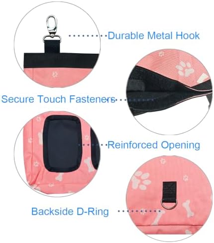 RIOUSSI Guinea Pig Hay Feeder, Hanging Rabbit Hay Feeder Bag. PinkBones