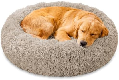 JOLLYVOGUE Washable Dog Beds Large Sized Dog, 36 Inch Donut Large Dog Bed
