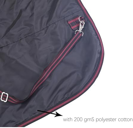 LEAFOREST 1200D Horse Turnout Blanket Waterproof 200g Fill Winter Cold Wet