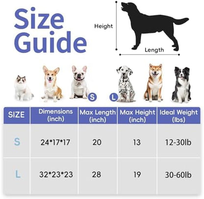 Petprsco Portable Dog Crates for Medium Dogs, 32"x23"x23" Travel Dog Crate