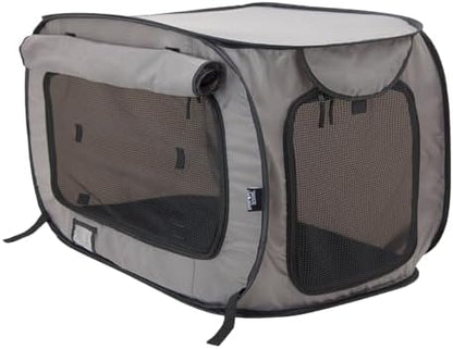 SportPet Designs Large Pop Open Kennel, Portable Cat Cage Kennel, Waterproof Pet bed, Carrier Collection